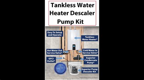 Descale Tankless Water Heater with Superior Pump 91660 Descaler Kit ...