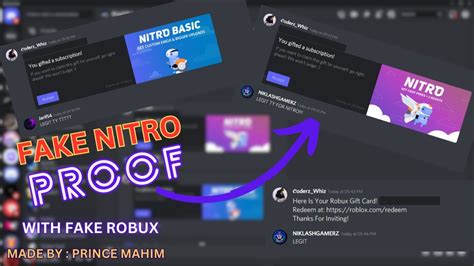 DISCORD FAKE NITRO PROOF BOT WITH ROBUX PROOF | 2023 | FOR FREE! - YouTube