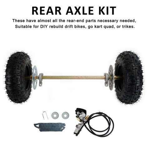 29" Rear Axle Assembly Complete Wheel Hub Kit for Go Kart Quad Trike Drift Bikes - Walmart.com