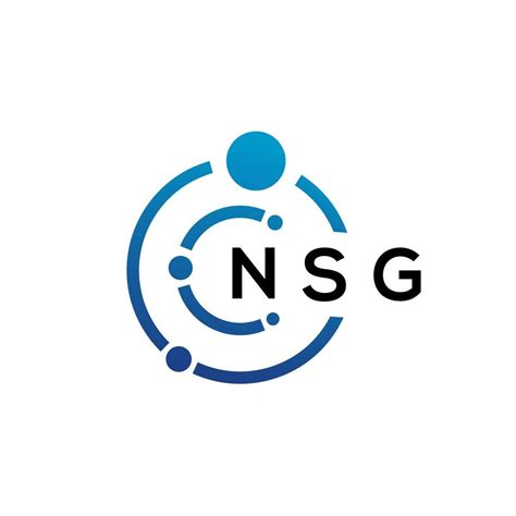 NSG letter technology logo design on white background. NSG creative initials letter IT logo ...