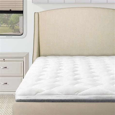 rv mattress pad | extra plush cooling topper with fitted skirt | made in the usa ...