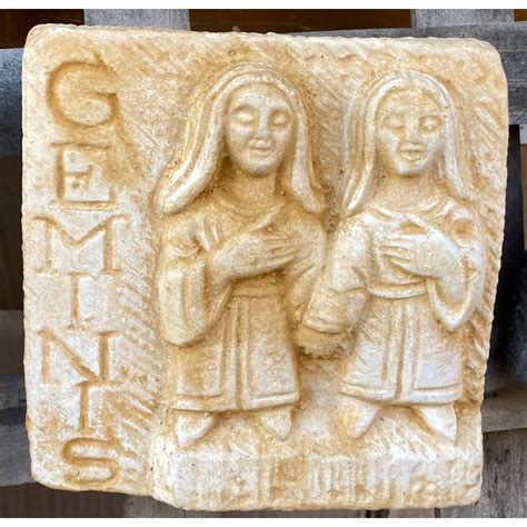 Geminis (Gemini) Tile Concrete Wall Plaque 9133 | Wantirna Garden ...