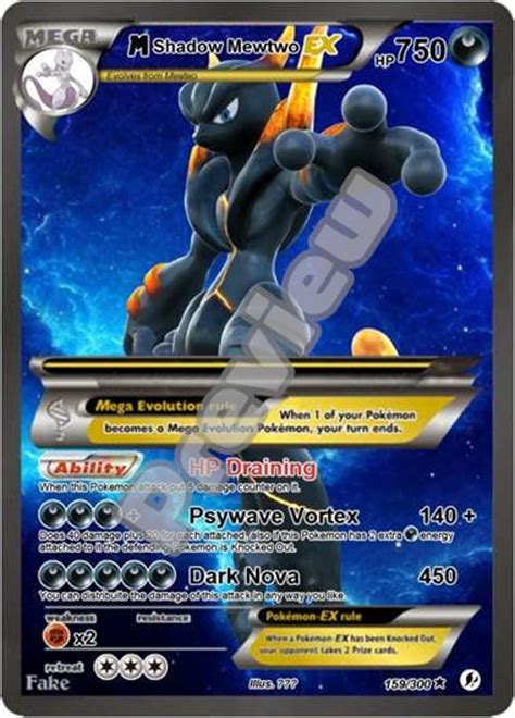 M Shadow Mewtwo Ex Pokemon Card | Etsy