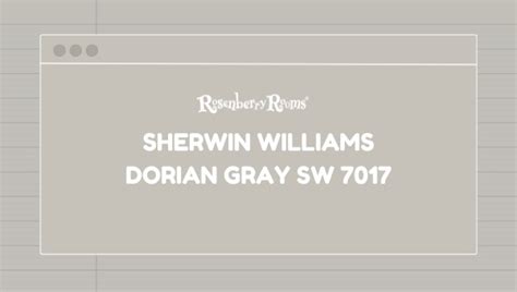 Sherwin Williams Dorian Gray SW 7017 [2024 Paint Color Review]