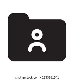 User Folder Icon Solid Style Stock Vector (Royalty Free) 2233161541 ...