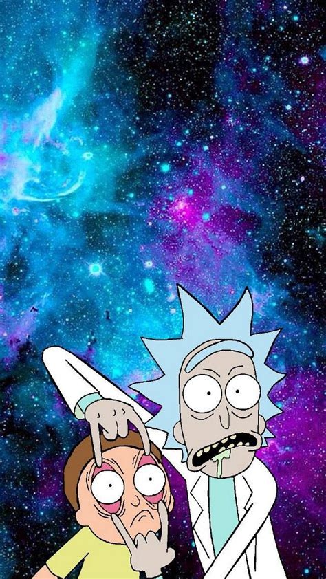 Download Neon Space Rick And Morty Iphone Wallpaper | Wallpapers.com