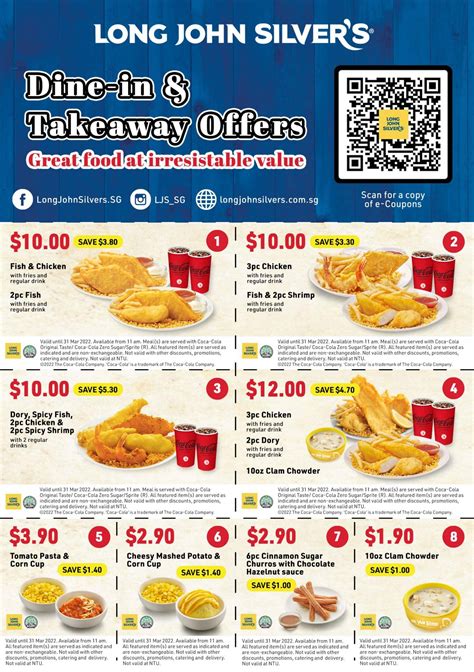 8 New Long John Silver Coupons offering discounted meals from $10