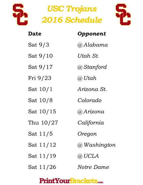 Usc Football Schedule 2024 Printable - Chicago Cubs Schedule 2024