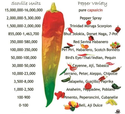 Scoville Heat Scale For Chili Peppers Poster | ubicaciondepersonas.cdmx ...