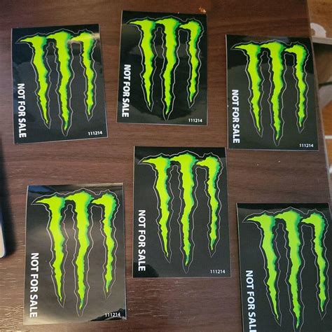 **BRAND NEW** Monster Energy Logo Decal Stickers (Set of 6) - NEW ...