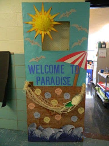 Beach Themed Classroom Door