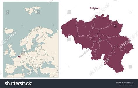 Belgium Map Map Belgium Neighboring Countries Stock Vector (Royalty Free) 2052415124 | Shutterstock