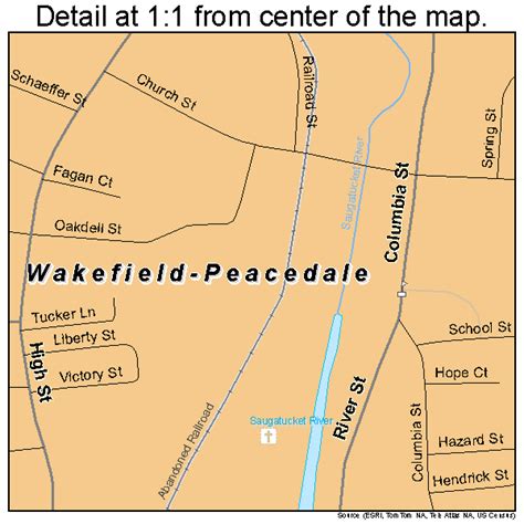 Wakefield-Peacedale Rhode Island Street Map 4473130