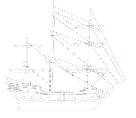 Rigging The Black Pearl - Masting, rigging and sails - Model Ship World™