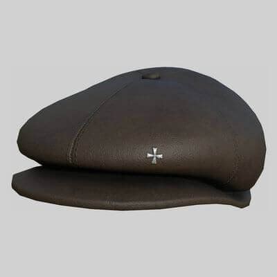 Newsboy Hat 08 - Brown Leather 3D Model by gsommer