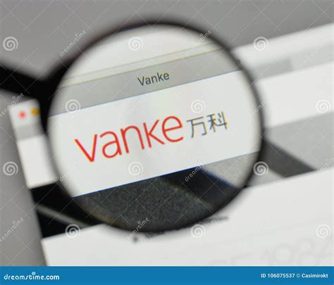 Milan, Italy - August 10, 2017: China Vanke Logo on the Website ...