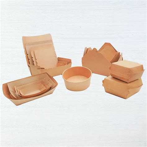 Compostable Kraft Paper Takeaway Food Containers - B & H Packaging Ltd