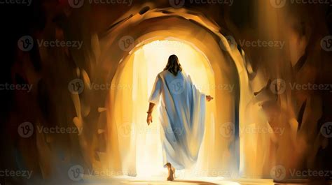 Resurrection of Jesus Christ from empty tomb. 27376809 Stock Photo at ...