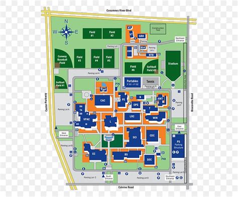 Cosumnes River College Campus Ventura College Map, PNG, 575x680px ...