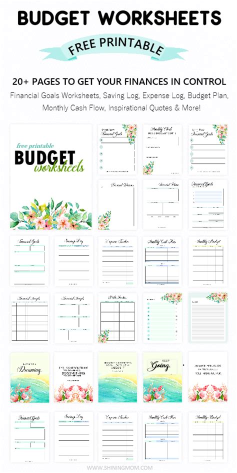 Printable Budget Worksheet: 20 Free Tools To Be Financially Wiser!