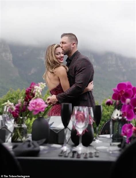 Tim Tebow and Demi-Leigh Nel-Peters enjoy an elegant wedding rehearsal dinner in South Africa ...