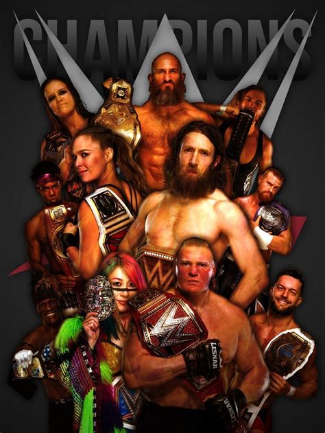 Current WWE Champions going into Fastlane on Sunday - Original Poster ...