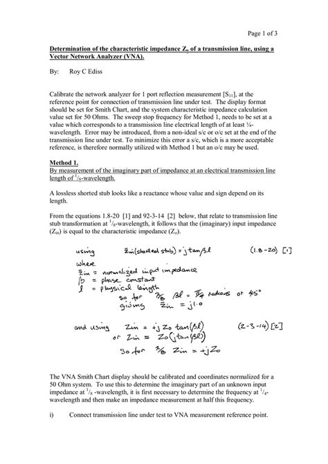 How to measure characteristic impedance