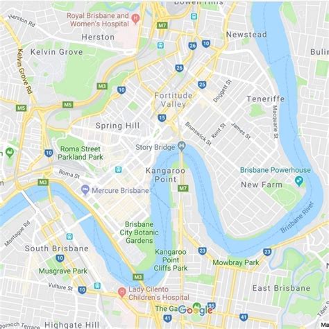 Map Of Brisbane Attractions Tripomatic - Bank2home.com