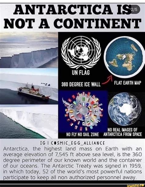 ANTARCTICA ISD NOT A CONTINENT UN FLAG 360 DEGREE ICE WALL FLAT EARTH ...