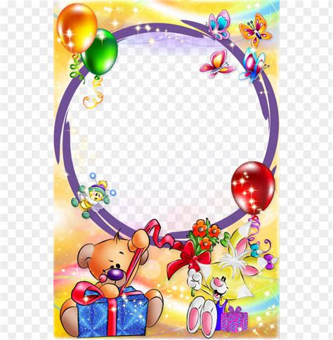 Happy Birthday Kids Transparent Photo Frame Background Best Stock ...