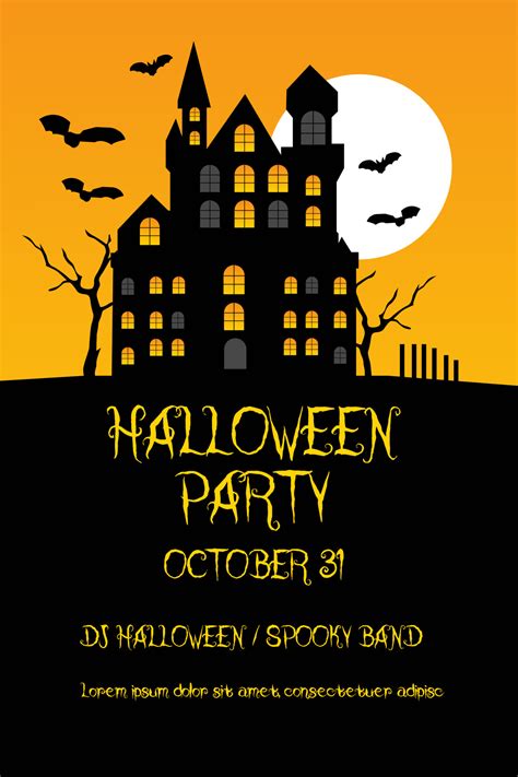 Halloween invitation poster. Vector set of halloween party invitations 5197917 Vector Art at ...