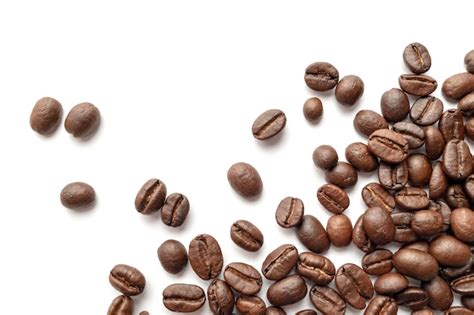 Premium Photo | Roasted coffee beans isolated on white background. close-up.