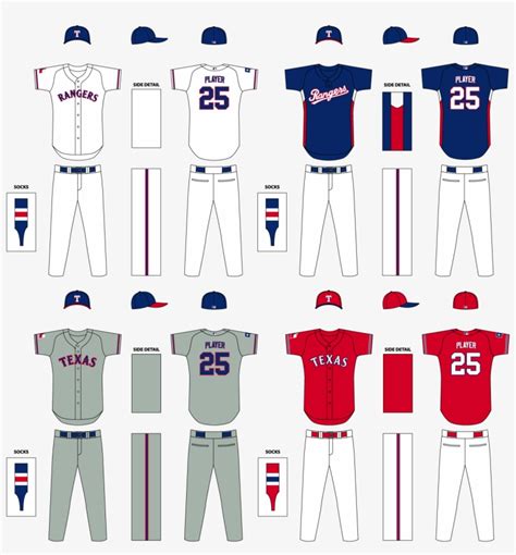 Rangers - Texas Rangers Uniform Concept PNG Image | Transparent PNG ...