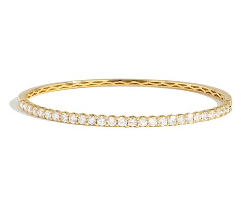 2 Carat Gold and Diamond Bangle Bracelet