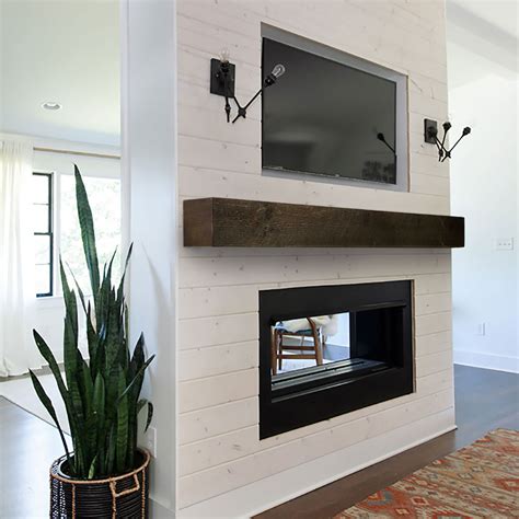 Modern Floating Fireplace Mantel