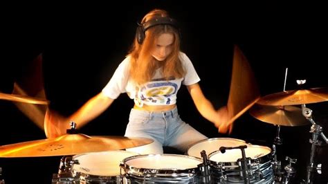 We Are The Champions (Queen); drum cover by Sina | Drum cover, We are the champions, Female drummer