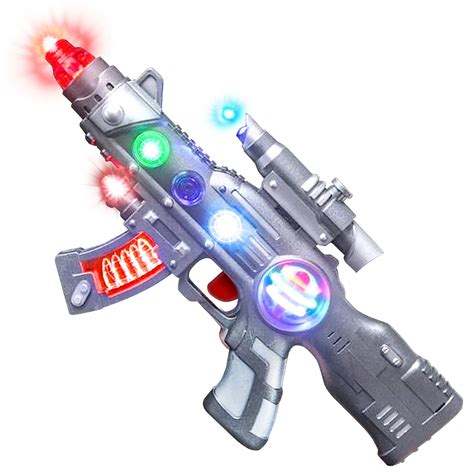 Buy ArtCreativity Light Up Spin Ball Blaster Toy , 12.5 Inch Assault ...