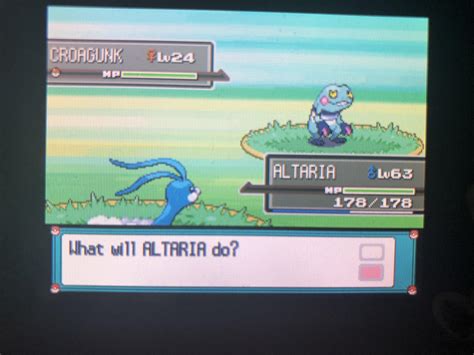 [Gen 4] I found a random shiny Croagunk while trying to battle the person who had an Umbreon so ...