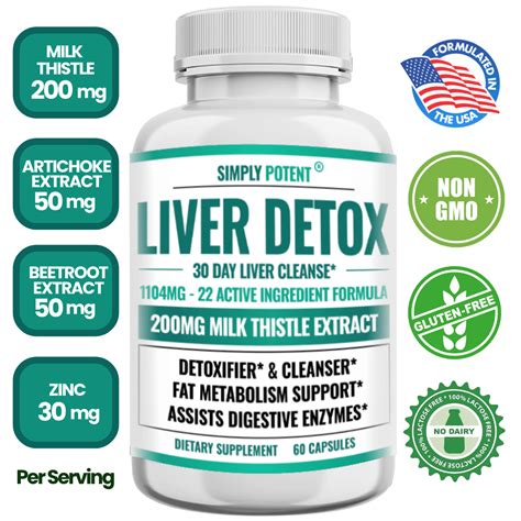 Liver Detox & Cleanse Supplement with Milk Thistle - Liver Support Pills | Simply Potent