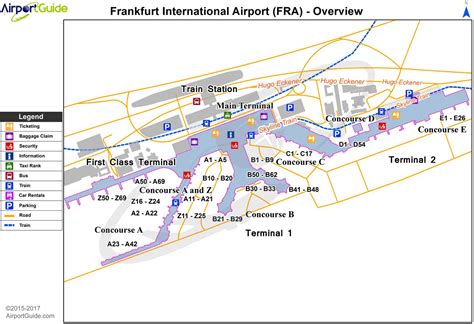 Frankfurt airport terminal map - Fra airport terminal map (Hesse - Germany)