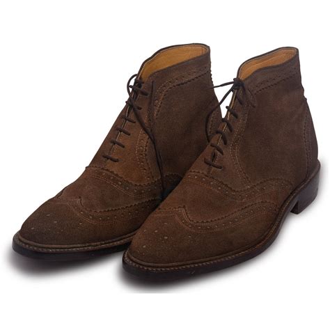 Men Brown Ankle Lace Up Suede Leather Boots – Leather Skin Shop