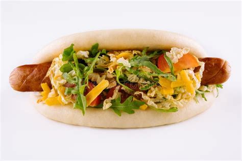 Healthy and Tasty Hot-dog with Big Grilled Sausage Stock Photo - Image of recipe, space: 268714386