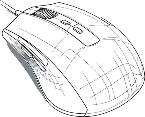 pc mouse in black and white ai generative 27239886 PNG