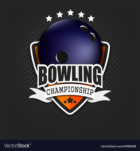 Bowling logo template design Royalty Free Vector Image