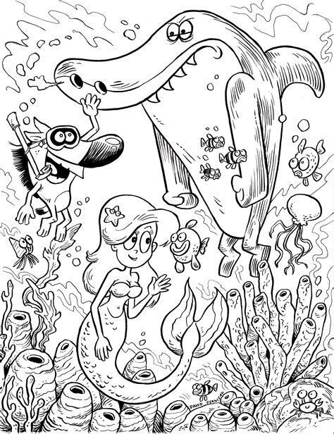 Zig And Sharko Printable Coloring Pages - Printable Word Searches