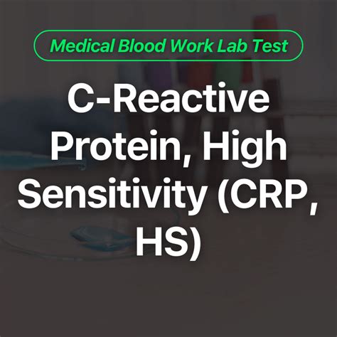 C-Reactive Protein, High Sensitivity (CRP, HS) Blood Work Lab Test - Wittmer Rejuvenation Clinic