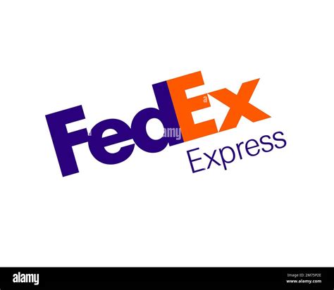 FedEx Express, rotated logo, white background Stock Photo - Alamy