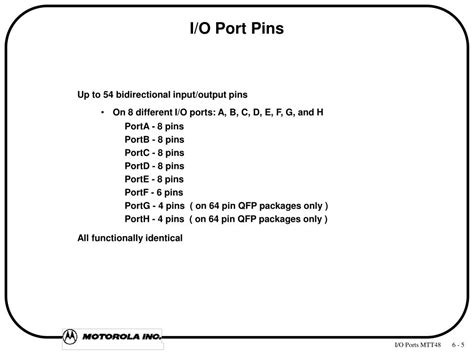 PPT - I/O PORTS PowerPoint Presentation, free download - ID:4614166