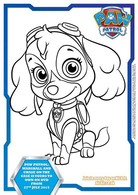 Paw Patrol Colouring Pages and Activity Sheets - In The Playroom