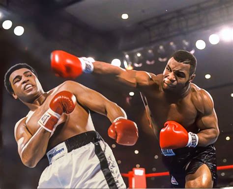 Mohammed Ali vs Mike Tyson | Boxing images, Mike tyson, Boxing fight